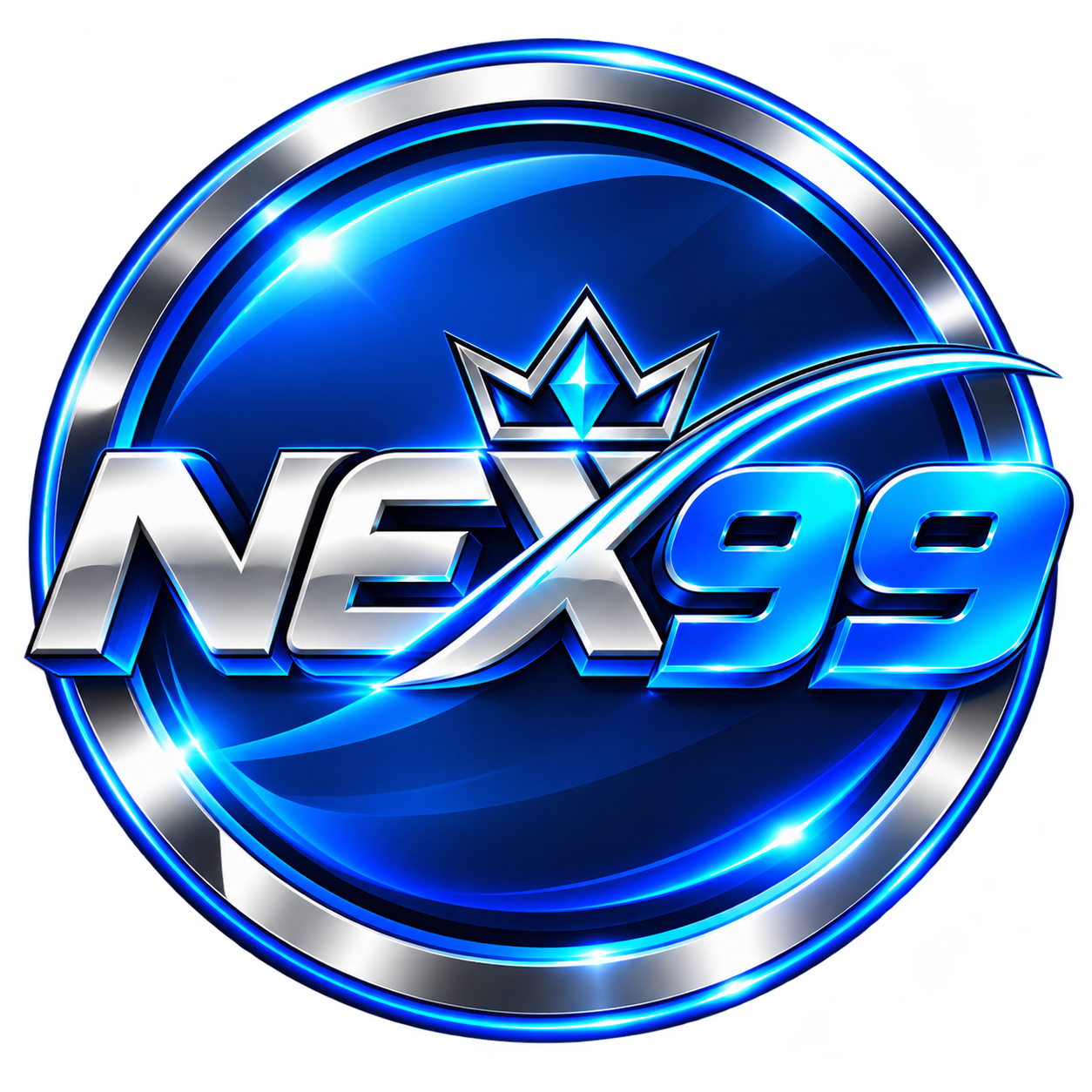 NEX99 silver and blue emblem